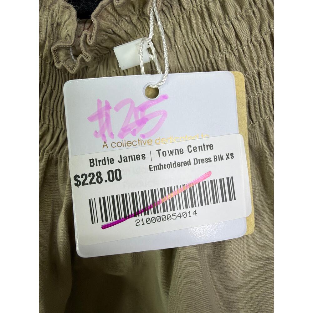 NEW Phie Collective Cotton Embroidered Maxi Dress in Beige Size XS - Picture 4 of 7